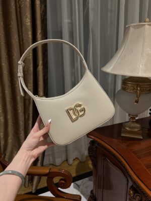 Dolce & Gabban Underarm Bag-White-22cm with original box free shipping