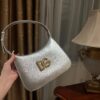 Dolce & Gabban Underarm Bag-Silver-22cm with original box free shipping