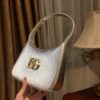 Dolce & Gabban Underarm Bag-Silver-22cm with original box free shipping