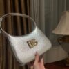 Dolce & Gabban Underarm Bag-Silver-22cm with original box free shipping