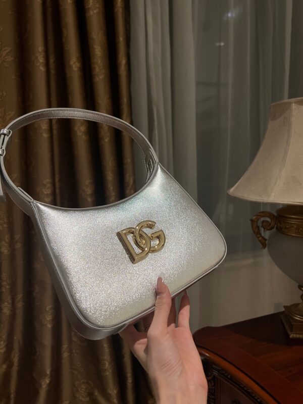 Dolce & Gabban Underarm Bag-Silver-22cm with original box free shipping