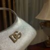Dolce & Gabban Underarm Bag-Silver-22cm with original box free shipping