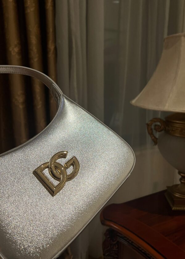 Dolce & Gabban Underarm Bag-Silver-22cm with original box free shipping