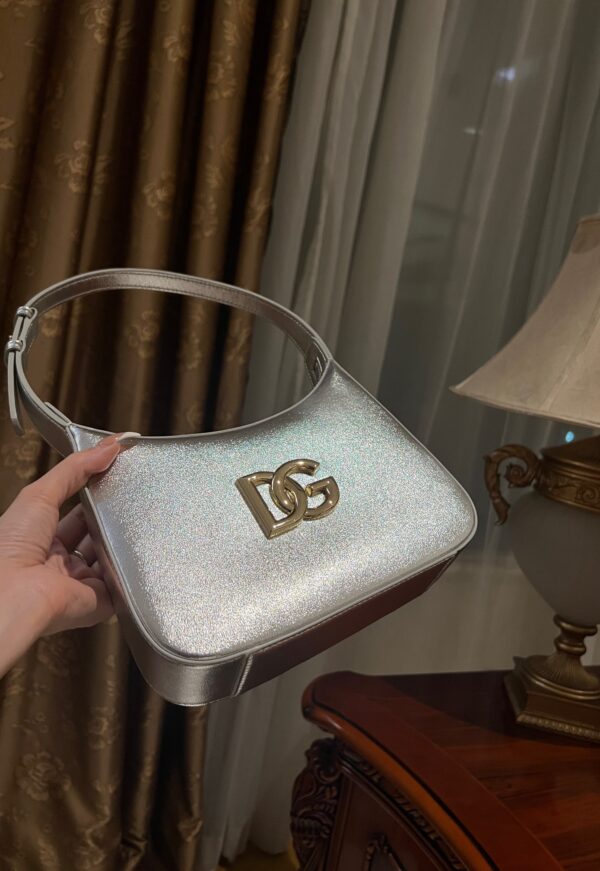 Dolce & Gabban Underarm Bag-Silver-22cm with original box free shipping