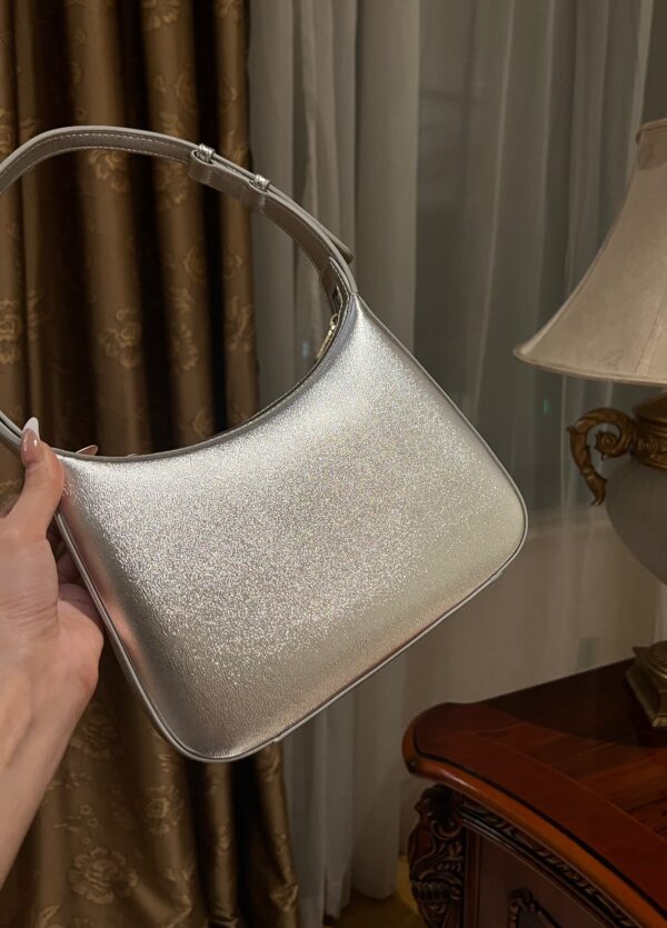 Dolce & Gabban Underarm Bag-Silver-22cm with original box free shipping