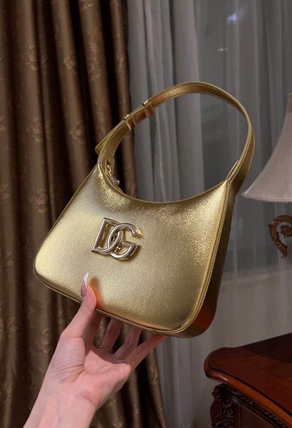 Dolce & Gabban Underarm Bag-Golden-22cm with original box free shipping