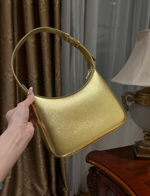 Dolce & Gabban Underarm Bag-Golden-22cm with original box free shipping