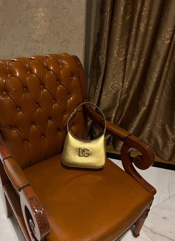 Dolce & Gabban Underarm Bag-Golden-22cm with original box free shipping