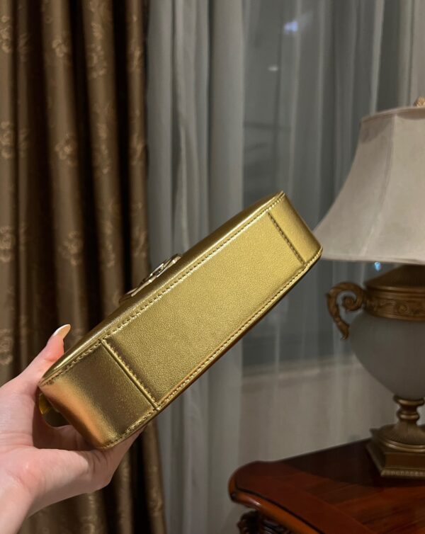 Dolce & Gabban Underarm Bag-Golden-22cm with original box free shipping
