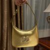 Dolce & Gabban Underarm Bag-Golden-22cm with original box free shipping