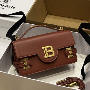 Balmain original single cowhide genuine leather  Women's Bag-23cm with original box free shipping