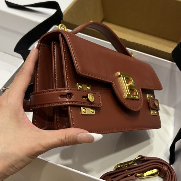 Balmain original single cowhide genuine leather  Women's Bag-23cm with original box free shipping