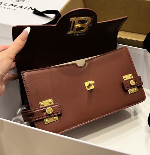 Balmain original single cowhide genuine leather  Women's Bag-23cm with original box free shipping