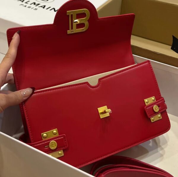 Balmain original single cowhide genuine leather  Women's Bag-23cm with original box free shipping