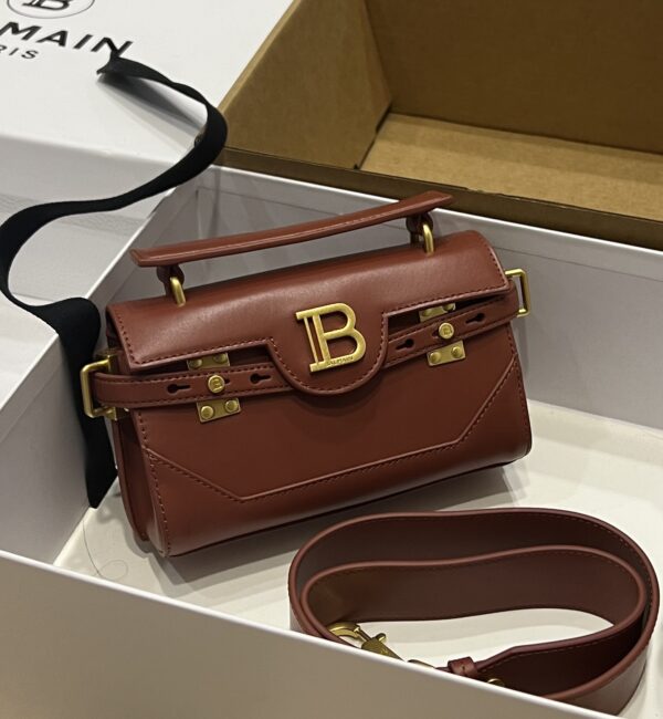 Balmain original single cowhide genuine leather  Women's Bag-19cm with original box free shipping