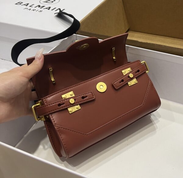 Balmain original single cowhide genuine leather  Women's Bag-19cm with original box free shipping