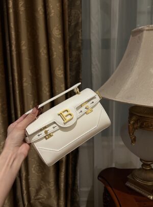 Balmain original single cowhide genuine leather  Women's Bag-19cm with original box free shipping