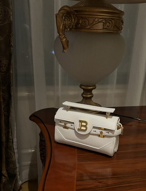 Balmain original single cowhide genuine leather  Women's Bag-19cm with original box free shipping