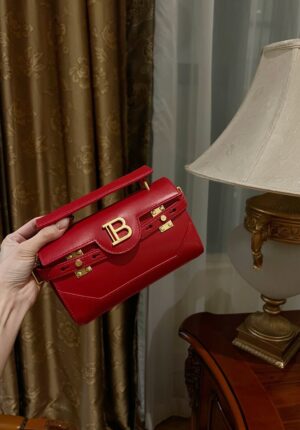 Balmain original single cowhide genuine leather  Women's Bag-19cm with original box free shipping