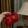 Balmain original single cowhide genuine leather  Women's Bag-19cm with original box free shipping