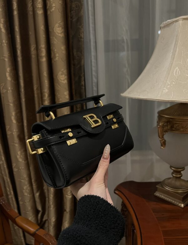 Balmain original single cowhide genuine leather  Women's Bag-19cm with original box free shipping