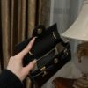 Balmain original single cowhide genuine leather  Women's Bag-19cm with original box free shipping