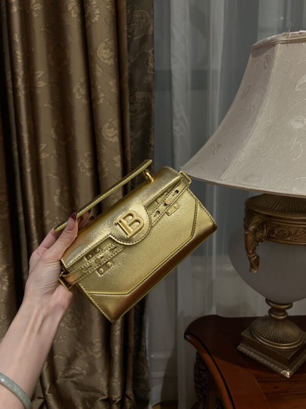 Balmain original single cowhide genuine leather  Women's Bag-19cm with original box free shipping