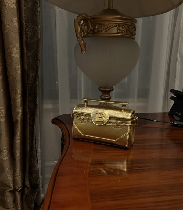 Balmain original single cowhide genuine leather  Women's Bag-19cm with original box free shipping