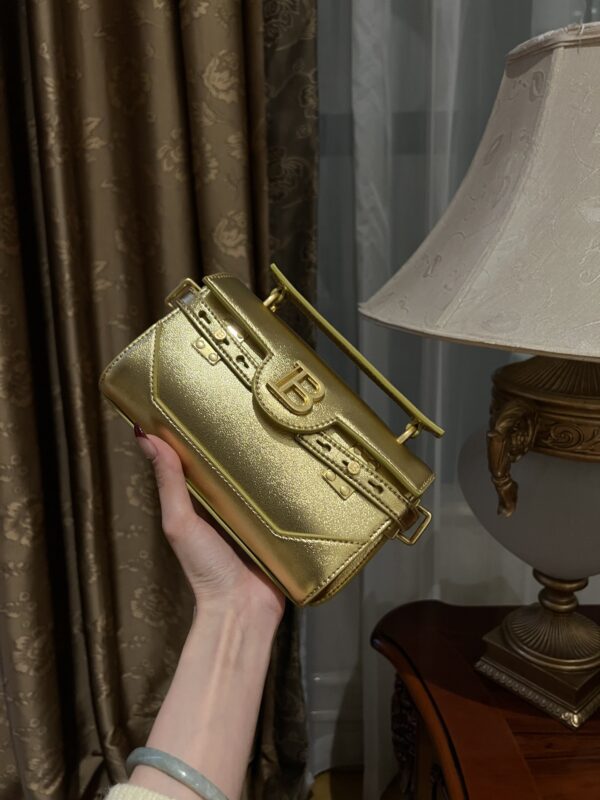 Balmain original single cowhide genuine leather  Women's Bag-19cm with original box free shipping