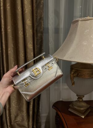 Balmain original single cowhide genuine leather  Women's Bag-19cm with original box free shipping
