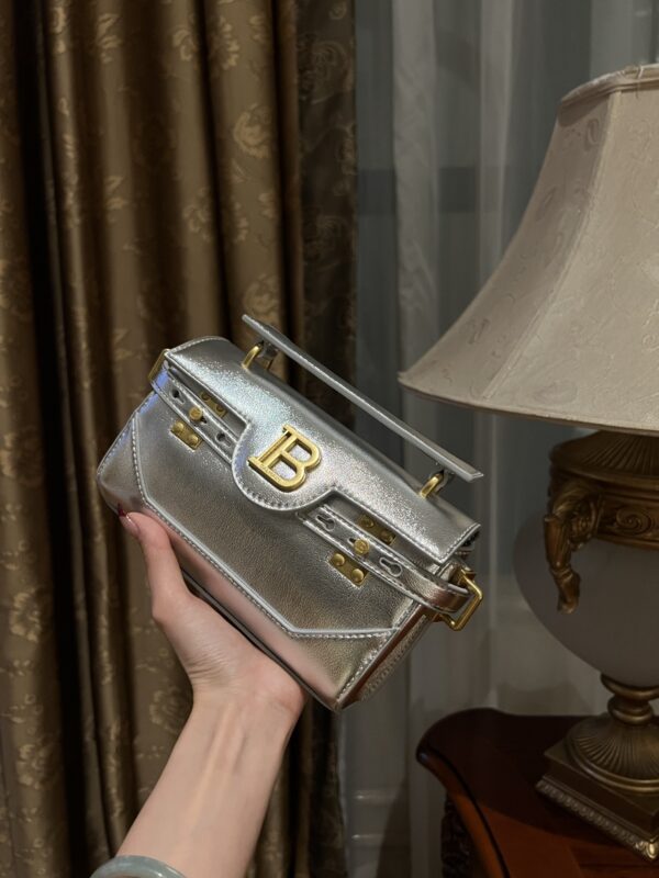 Balmain original single cowhide genuine leather  Women's Bag-19cm with original box free shipping