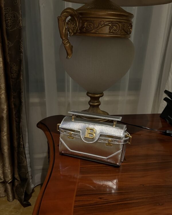Balmain original single cowhide genuine leather  Women's Bag-19cm with original box free shipping