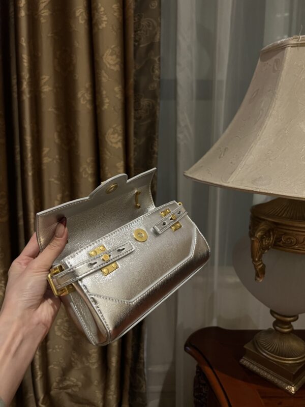 Balmain original single cowhide genuine leather  Women's Bag-19cm with original box free shipping