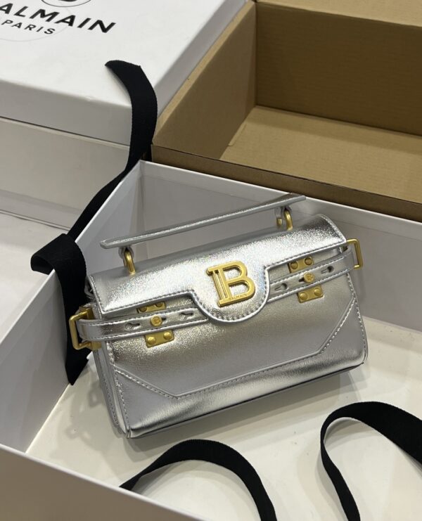 Balmain original single cowhide genuine leather  Women's Bag-19cm with original box free shipping