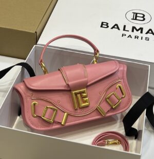 Balmain original single cowhide genuine leather  Women's Bag-26cm with original box free shipping