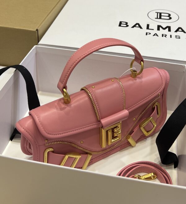 Balmain original single cowhide genuine leather  Women's Bag-26cm with original box free shipping
