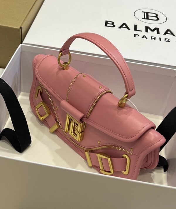 Balmain original single cowhide genuine leather  Women's Bag-26cm with original box free shipping