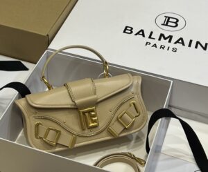 Balmain original single cowhide genuine leather  Women's Bag-26cm with original box free shipping