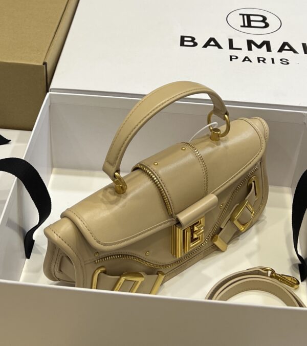 Balmain original single cowhide genuine leather  Women's Bag-26cm with original box free shipping