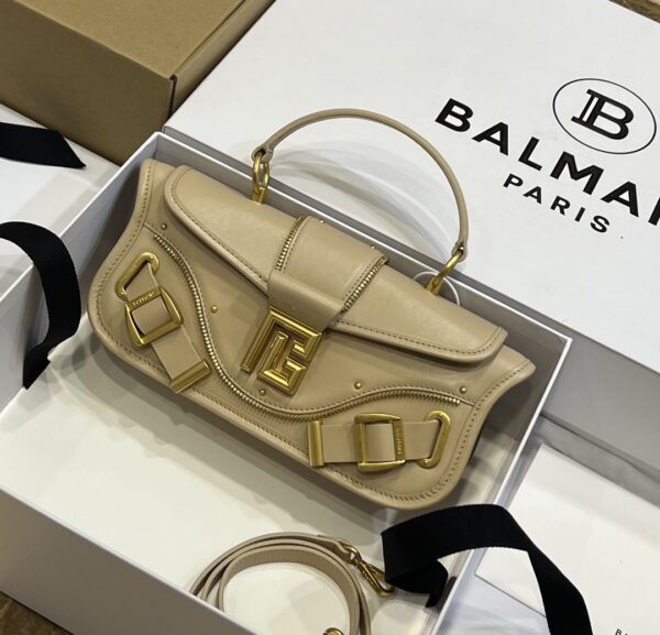 Balmain original single cowhide genuine leather  Women's Bag-26cm with original box free shipping