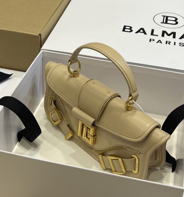 Balmain original single cowhide genuine leather  Women's Bag-26cm with original box free shipping