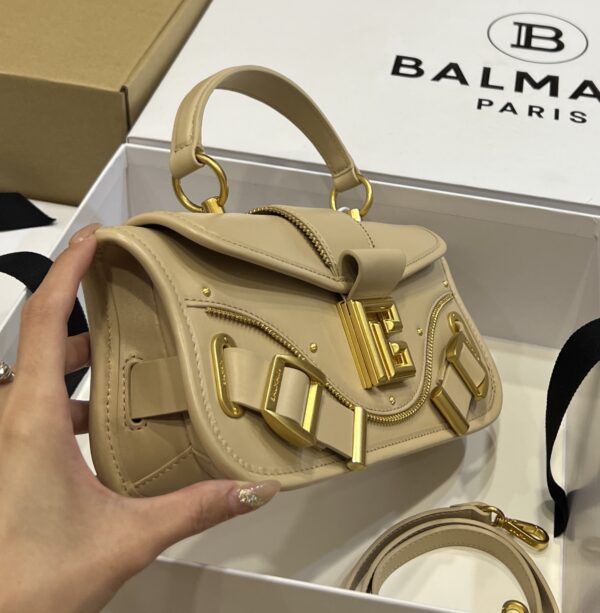 Balmain original single cowhide genuine leather  Women's Bag-26cm with original box free shipping