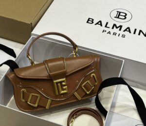 Balmain original single cowhide genuine leather  Women's Bag-26cm with original box free shipping