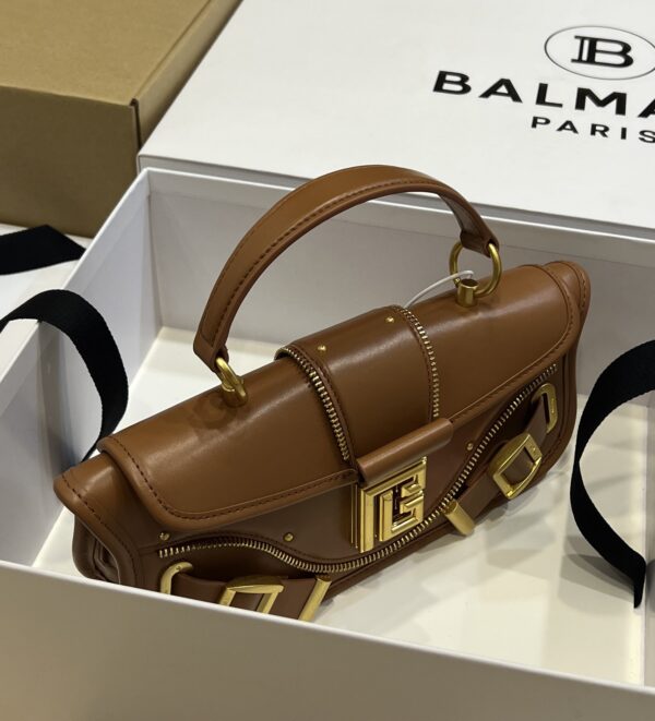 Balmain original single cowhide genuine leather  Women's Bag-26cm with original box free shipping
