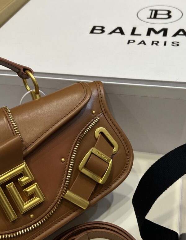 Balmain original single cowhide genuine leather  Women's Bag-26cm with original box free shipping