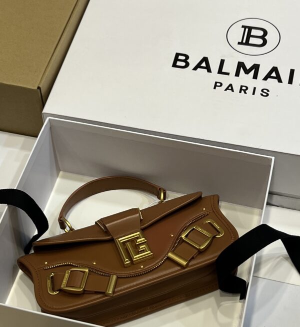 Balmain original single cowhide genuine leather  Women's Bag-26cm with original box free shipping