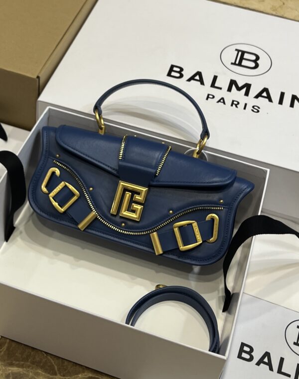 Balmain original single cowhide genuine leather  Women's Bag-26cm with original box free shipping