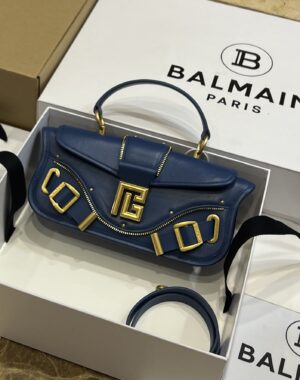 Balmain original single cowhide genuine leather  Women's Bag-26cm with original box free shipping