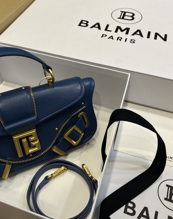 Balmain original single cowhide genuine leather  Women's Bag-26cm with original box free shipping