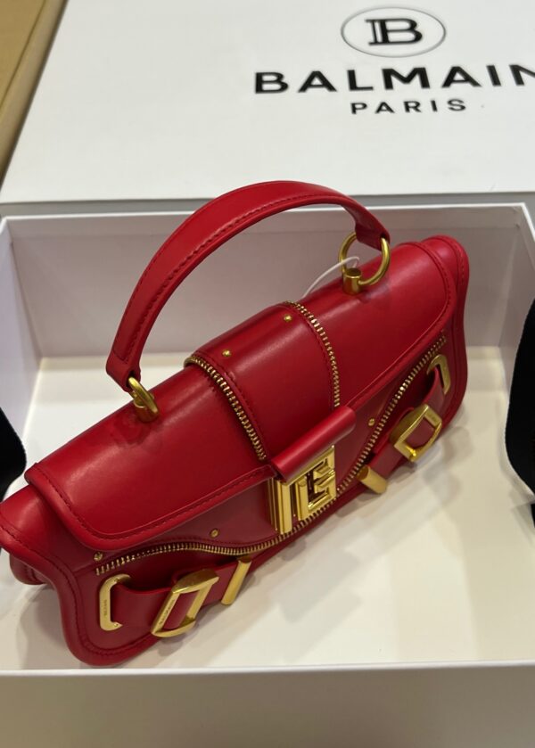 Balmain original single cowhide genuine leather  Women's Bag-26cm with original box free shipping